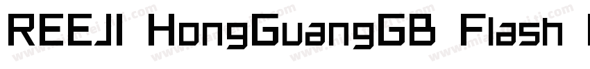 REEJI HongGuangGB Flash Black字体转换